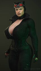 1girls 3d 3d_(artwork) batman_(series) big_breasts bodysuit busty catwoman cleavage curvy dc dc_comics female female_only hourglass_figure huge_breasts injustice_2 large_breasts pinup pleasure_face pose posing rangmover solo thick thick_thighs wide_hips