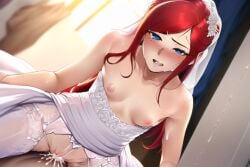 ai_generated artist_request bridal_lingerie bridal_tiara bridal_veil bride bull cheating cheating_on_wedding_day cheating_wife cuckold garter_belt garter_straps ginger nai_diffusion netorare ntr original red_hair stable_diffusion wedding wedding_dress wedding_lingerie wedding_tiara wedding_veil