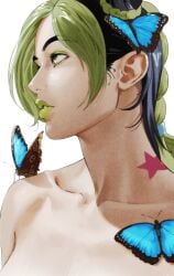 1girls female female_only giganticbuddha jojo's_bizarre_adventure jolyne_kujo light-skinned_female nude nude_female portrait stone_ocean