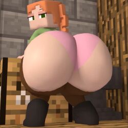 1girls 3d alex_(minecraft) ass big_ass big_butt commission fat_ass female female_only gigantic_ass gigantic_butt horny horny_female huge_ass huge_butt hyper_ass hyper_butt large_ass large_butt looking_at_another looking_at_viewer looking_back massive_ass massive_butt minecraft oakensfm panties pants_down solo square_head tagme voluptuous woodworksfm