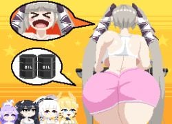 2d 2d_animation 5girls animated animated_gif ass ass_focus azur_lane backboob big_ass big_breasts big_butt black_hair blonde_hair bouncing_ass breasts bubble_butt butt butt_focus clothing dat_ass female female_focus female_only formidable_(azur_lane) grey_hair huge_ass huge_butt illustrious_(azur_lane) indomitable_(azur_lane) jiggle jiggling_ass large_ass pixel_animation pixel_art purple_hair rear_view running shorts spinneborg sports_bra struggling thick_thighs training treadmill unicorn_(azur_lane) victorious_(azur_lane) watching wide_hips workout workout_clothes