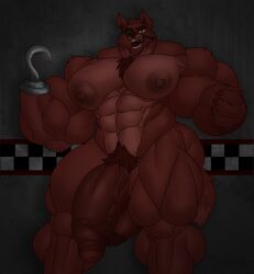 1boy abs balls biceps five_nights_at_freddy's flaccid fox foxy_(fnaf) furry gab_art hpyer_penis hyper hyper_balls hyper_genitalia hyper_penis hyper_testicles male male_focus male_only muscles muscular muscular_arms muscular_ass muscular_back muscular_legs muscular_male muscular_thighs nipples nude pecs penis solo solo_male tagme testicles veins veiny_penis