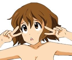 animated color colored k-on! simple_background tagme w.t.dinner yui_hirasawa_(k-on!)