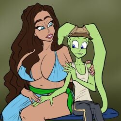 1boy 1boy1girl 1girls 2d adults alien alien_boy alien_humanoid athletic athletic_female background big_breasts bikini biting_lip blue_eyes breast_grab breasts brown_hair busty cleavage clothed clothed_female clothed_male clothing dark-skinned_female dark_skin digital_drawing digital_media digital_media_(artwork) duo eyebrows eyelashes eyes female fingernails fit fit_female front_view fully_clothed green_background green_skin groping hair hand_on_leg hand_on_shoulder happy height_difference hips holding hourglass_figure huge_breasts human human_on_humanoid humanoid hyper hyper_breasts jon_freeman large_breasts large_thighs larger_female leg_grab legs light-skinned_male light_skin lips long_eyelashes long_hair looking_at_another male mature mature_female mature_male milf nail_polish nails nervous older_female open_eyes original original_character parted_lips pink_nails shirt shy simple_background sitting size size_difference skinny skinny_male skirt sleeveless smaller_male smile star_wars teeth tentacle_hair thick thick_legs thick_thighs thighs twi'lek voluptuous waist wide_hips younger_male