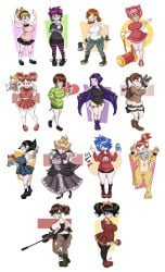 14girls 2d aged_up amy_rose ashley_(warioware) baby_(fnafsl) big_ass big_breasts bowser_jr. breasts bubble_butt cartoon_network chara character_request circus_baby circus_baby_(fnaf) clothing crossover dc disney disney_channel disney_xd dullvivid female female_only five_nights_at_freddy's five_nights_at_freddy's:_sister_location gaz_membrane gravity_falls human invader_zim lara_croft lara_croft_(classic) mandy_(billy_and_mandy) mario_(series) metal_gear_solid middle_finger multiple_girls nickelodeon nicktoons nintendo pale_skin princess_peach quiet_(metal_gear) raven_(dc) rule_63 shadow_queen skarp_world skarpne_(skarp_world) sonic_(series) straight_hair tagme tagme_(character) teen_titans the_grim_adventures_of_billy_and_mandy tomb_raider twitter undertale undertale_(series) warioware wendy_corduroy white_background