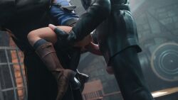 1girls 2boys 3d anal anal_sex ass balls big_penis blender boots bottomless clothed clothed_sex clothing double_penetration erect_penis erection female female_focus female_penetrated half-dressed half_naked huge_cock jill_valentine jill_valentine_(sasha_zotova) light-skinned_female light_skin male male/female male_penetrating male_penetrating_female mmf_threesome monster mr_x nemesis nemesis_(resident_evil) penis penis_out resident_evil resident_evil_2 resident_evil_2_remake resident_evil_3 resident_evil_3_remake sex stand_and_carry_position standing standing_sex suspended_double_penetration the_qbd threesome tyrant vagina vaginal_penetration vaginal_sex