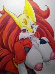 big_breasts braixen bray_(lucyfercomic) breasts female mtapartstuff no_humans pokémon_(species) pokemon pokemon_(species) tagme