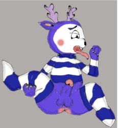 anus balls boyninja12_(artist) happy_tree_friends male_only mime mime_(htf) penis solo