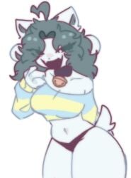 :3 anthro child_bearing_hips hourglass_figure medium_breasts scentedpocky tagme temmie temmie_(undertale) thighs undertale