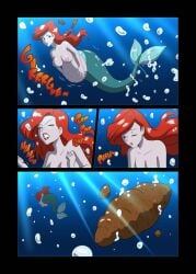 ariel breasts female mermaid post_vore post_vore_scat scat the_little_mermaid underwater varu vore