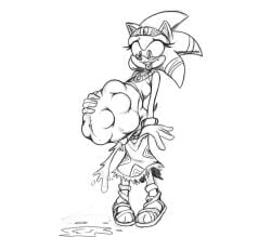 anthro balls belly big_belly bodily_fluids clothed clothing crossdressing cum eyelashes eyeshadow feminine_male feminization genital_fluids genitals girly hi_res hyper hyper_pregnancy killboo makeup male penis pregnant pregnant_male sega solo sonic_(series) sonic_the_hedgehog sonic_the_hedgehog_(series) stomach_bulge