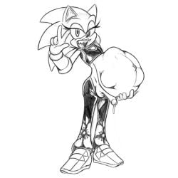 anthro balls belly big_belly bodily_fluids clothed clothing crossdressing eyelashes eyeshadow feminine_male feminization genital_fluids genitals girly hi_res hyper hyper_pregnancy killboo makeup male penis precum pregnant pregnant_male sega solo sonic_(series) sonic_the_hedgehog sonic_the_hedgehog_(series) stomach_bulge