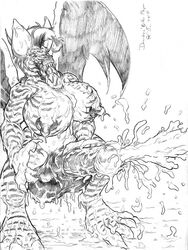 2000 anthro balls breasts cum cumshot equine excessive_cum ferris fur furry futanari greyscale herm hyper hyper_balls hyper_breasts hyper_penis intersex messy monochrome nude orgasm original original_character pencils penis solo standing what wings year zebra