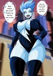 1girls big_ass big_breasts big_thighs blue-skinned_female blue_body blue_hair blue_skin breasts curvaceous curvy curvy_figure dc dc_comics digital_media_(artwork) female hips hourglass_figure huge_ass huge_breasts huge_thighs large_ass large_breasts large_thighs legion_of_doom legs leslie_willis light-skinned_female light_skin livewire mature mature_female metahuman ninja-8004 slim_waist superman:_the_animated_series superman_(series) thick thick_hips thick_legs thick_thighs thighs voluptuous waist wide_hips wide_thighs