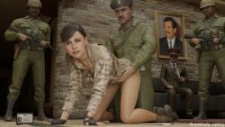 3d blender bottomless bottomless_female british british_female call_of_duty call_of_duty_black_ops_6 captured captured_heroine clothed clothed_male female female_focus female_penetrated frankiely_spicy fucked fucked_from_behind fucked_into_submission fucked_senseless helen_park_(cod) indoor indoor_sex indoors indoors_sex inside iraq iraqi_flag military military_hat military_uniform naked naked_female nude nude_female pants pants_removed penile penile_penetration penis ponytail rape rifle ryona saddam_hussein soldier spy weapon