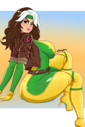 rogue (x-men) from marvel by senbonzakuraart