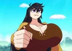 00:45 big_female_small_male black_hair boob_window bouncing_breasts brave_little_tailor capcut chilling digital_art digital_drawing_(artwork) emil-inze giant_breasts giant_female giantess gigantic_breasts handheld huge_breasts medieval mountain oc original_character sky_background sound sound_effects tagme test video walking