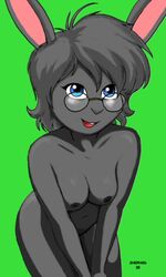 anthro badly_resized female fur furry glasses hair lagomorph maxine nude rabbit shep solo