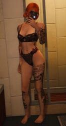 female grand_theft_auto lingerie nopixel opal_pryce red_hair roleplay selfie sexy tagme