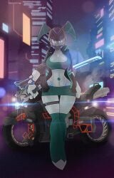 1girls athletic athletic_female big_breasts booty_shorts breasts busty curvaceous curves curvy curvy_body curvy_female curvy_figure cyberpunk cyberpunk_2077 female female_only gif_to_image green_eyes green_nipples huge_breasts implants jacket jenny_wakeman katana legwear lonlon motorcycle my_life_as_a_teenage_robot nickelodeon ninja nipples pussy robot robot_girl robot_humanoid screencap screenshot short_skirt skirt solo solo_female sports_bra still_picture stockings tagme tattoo thick_thighs thigh white_body xj-9