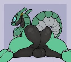 1boy anthro_on_anthro ass backsack balls ballsack behind_view big_ass big_balls big_butt blue_eyes bubble_butt buckyboiyo curvaceous curvy curvy_figure femboy girly huge_ass huge_balls looking_back male male_only nude perineum robot solo solo_male spread_legs synth_(vader-san) tail thick_thighs tyr_(tyrthesynth) voluptuous voluptuous_male wide_hips