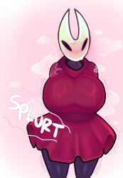 1girls 2_horns alternate_body_type alternate_breast_size arthropod artist_name big_ass big_breasts big_butt black_body black_skin breasts bubble_ass bubble_butt bug bug_girl cloak female female_only hollow_knight hollow_knight:_silksong hornet_(hollow_knight) large_ass large_breasts large_butt raikissu silksong team_cherry