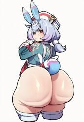 1futa ai_generated areola areolae ass ass_focus big_breasts blush breasts clothing curvy_figure digital_media_(artwork) female from_behind genshin_impact gigantic_ass gigantic_breasts headgear headwear huge_breasts humanoid hyper_ass hyper_breasts intersex looking_at_viewer looking_back marine melusine_(genshin_impact) nipples nude open_mouth short_hair shortstack shy sigewinne_(genshin_impact) simple_background slightly_chubby solo standing thick_ass thick_thighs voluptuous vyakarana27 white_background wide_hips young