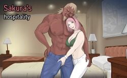 1boy 1girls abs affair age_difference beard before_sex bikini bikini_top black_skin blonde_hair blush boruto:_naruto_next_generations breasts busty cheating cheating_wife clothing cornrows cuckold cuddling dark-skinned_male dark_skin erect_penis erection facial_hair female forehead_jewel goatee green_eyes handjob handjob_over_clothes headband height_difference holding_hands huge_cock imminent_sex interracial legs legs_together male masturbation moustache muscles muscular muscular_male naked naruto_(series) naruto_shippuden netorare nipples ntr nude open_mouth pants partially_clothed penis pink_hair pubic_hair raikage raikage_art sakura_haruno sex shirtless size_difference standing standing_sex straight tattoo testicles thighs topless topless_female