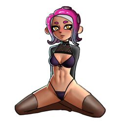 agent_8_(splatoon) choker cleavage leggings splatoon tempymanny