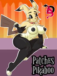 69lewddragon69 absurd_res anthro breasts female furry generation_7_pokemon hi_res mimikyu nintendo patch_(disambiguation) pikaboo pokemon pokemon_(species) solo