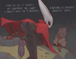 1futa 2_horns arthropod artist_name black_body black_skin bug cavity_storage erection female flat_chest futa_sans_balls futanari gameplay_mechanics hollow_knight hollow_knight:_silksong hornet_(hollow_knight) rosary santafire silksong skinny skinny_girl team_cherry