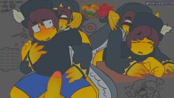 2boys bottomless_male brown_hair clawed_fingers cloak flushed flushed_face forsaken_(roblox) grey_background grinning_at_partner groping groping_from_behind hoodie male male_only nervous nervous_expression penis penis_in_ass pirate_hat roblox roblox_game robloxian self_upload selfcest shedletsky shedletsky_(forsaken) size_difference smiling_at_partner spoken_heart sukyung5559 surprised_expression table tagme telamon text thinking watermark wide_eyed wings wings_on_head yellow_skin