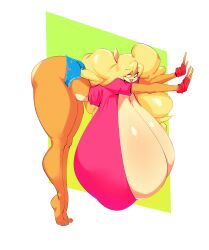 anthro bandicoot bent_forward bent_over big_breasts blonde_female blonde_hair breasts breasts_bigger_than_head breasts_bigger_than_torso cleavage cleavage_overflow crash_(series) davix-ilustrador female female_anthro female_furry furry furry_female gigantic_breasts huge_breasts hyper_breasts jdwalkrat large_breasts spilling_out straining_clothing tawna_bandicoot top_heavy top_heavy_breasts