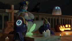 1girls 3d animated asian blizzard_entertainment bloggerman bouncing_breasts dildo eyewear female female_masturbation female_only ghost glasses halloween jiangshi jiangshi_costume jiangshi_mei masturbation mei_(overwatch) no_sound overwatch rubbing shorter_than_30_seconds shorter_than_one_minute tagme video