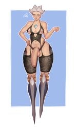 1futa 2022 areolae asura_(artist) balls big_breasts big_hips big_penis blue_eyes breasts camille_ferros clothed clothing cock_ring cybernetics dick flaccid futa_only futanari human large_penis league_of_legends light-skinned_futanari light_skin lingerie long_legs mostly_nude nipples paid_reward partially_retracted_foreskin penis prosthetic solo standing thick_penis thick_thighs uncut white_hair wide_hips wide_thighs