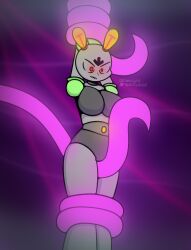 1girls anthro bondage breasts bunny_girl female_focus geometry_dash kocmoc_(geometry_dash) nu_pogodi robot robot_bunny_(nu_pogodi) robot_girl space tentacle tentacle_bondage thigh_sex yellolight