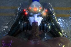 3d 3d_(artwork) big_penis blowjob dark-skinned_male fellatio interracial kneeling oral oral_sex overwatch sucking sucking_penis tagme vinny_arts widowmaker