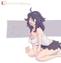 baser_guy big_ass big_butt breasts cleavage clothing crazy feet female female_focus female_only gengar hex_maniac huge_breasts large_breasts nintendo pokémon_(species) pokemon short_hair sitting_down skirt sweat tank_top thick_thighs toes white_background wide_hips