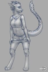 1futa anthro asian_mythology balls breasts bulge clothed clothing dragon east_asian_mythology eastern_dragon erection erection_under_clothing futanari genitals greycore gynomorph hi_res intersex mythology oblivious penis solo striptease teasing topless