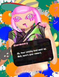 censored harmony_(splatoon) lifting_shirt parody solo_female splatoon splatoon_3