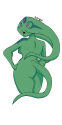 3_eyes alien ben_10 cartoon_network darqueafterdark female green_skin looking_at_viewer multi_eye naked tail uxorite xylene