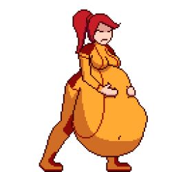 2_prey animated belly belly_bulge big_belly draconicsyntax female_pred female_prey game huge_belly mia_(project_g.l.u.t.t) multiple_prey oral_vore pixel_art project_g.l.u.t.t. same_size_vore sprite stomach_bulge struggling struggling_prey unwilling_prey vore white_background