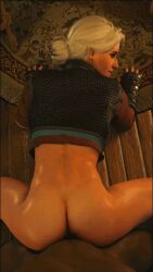 3d alternate_costume animated ass ass_jiggle balls_deep ciri dark-skinned_male dark_skin doggy_style female fucked_from_behind gif interracial jiggling_ass male/female male_pov nice_ass official_alternate_costume pov pov_male the_witcher_(series) tomoganim