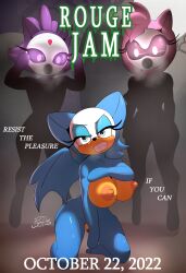 2022 3girls amy_rose bat_wings blaze_the_cat blue_eyes bodysuit female female_only huge_breasts kneeling live-dolls_(thepsychodog) looking_at_viewer mask permanent rouge_the_bat smile sonic_(series) standing teeth thepsychodog wings