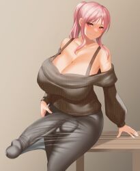 1futa balls big_balls big_breasts big_penis breasts breasts_bigger_than_head bulge censored cleavage clothed clothing erect_penis erection fujidmc12 fully_clothed futa_only futanari huge_balls huge_breasts huge_cock human hyper hyper_breasts hyper_penis light-skinned_futanari light_skin penis penis_under_clothes see-through solo solo_futa standing tenting testicles