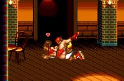 2d animated ass ass_jiggle blaze_fielding brown_hair brunette clothed_sex color dark-skinned_male female gif grabbing_shirt heart indoors loop male milking pixel_art public sega skate_(streets_of_rage) skirt streets_of_rage streets_of_rage_2 tagme teramussa