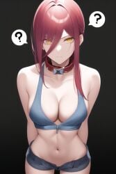 1girls ? ai_generated big_ass big_breasts busty chainsaw_man cleavage female female_only kayahkiss light-skinned_female makima_(chainsaw_man) nai_diffusion red_hair shounen_jump stable_diffusion