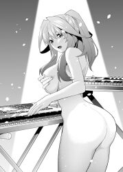 1girls ass completely_nude embarrassed embarrassed_nude_female enf exhibitionism female go-toubun_no_hanayome instrument keyboard kosmos_beta musical_instrument nakano_itsuki nude playing_instrument solo