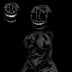 artist_request big_breasts big_mouth black_body black_eyes doors_(roblox) roblox roblox_game rush_(doors) source_request tagme