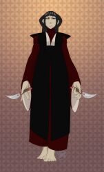1girls avatar_the_last_airbender barefoot clothed_female clothing feet female female_only fully_clothed human knife mai_(avatar) robe solo undrsydr
